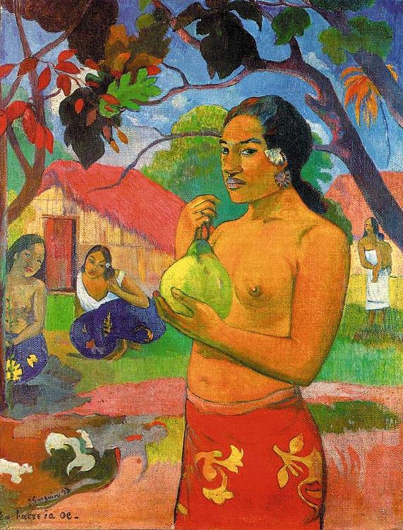 Paul Gauguin Woman Holding a Fruit France oil painting art